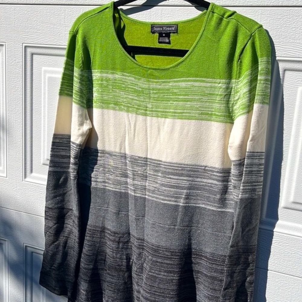 Jessica Howard Striped Sweater Dress
